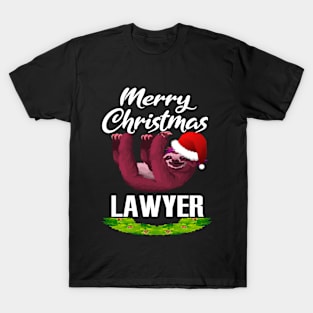 Merry Christmas  Lawyer  Funny Gift Pajama Christmas T-Shirt